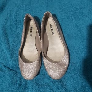 Gold Sparkle Flats